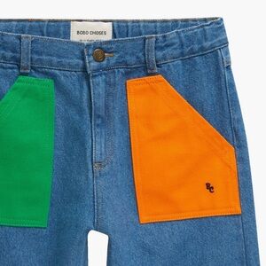 NEW Bobo Choses Denim Shorts with Colorful Pockets